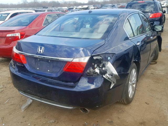 1HGCR2F86DA015129 - 2013 HONDA ACCORD EXL BLUE photo 4