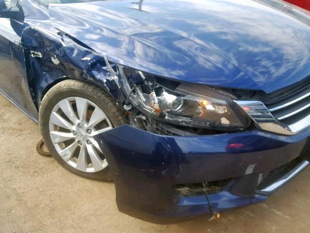 1HGCR2F86DA015129 - 2013 HONDA ACCORD EXL BLUE photo 9