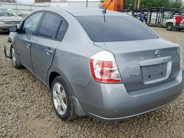 3N1AB61E58L718169 - 2008 NISSAN SENTRA 2.0 GRAY photo 3