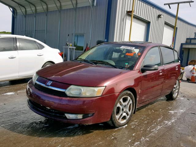 1G8AL52F73Z189914 - 2003 SATURN ION LEVEL MAROON photo 2