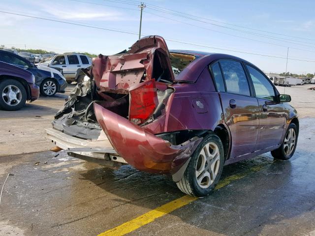 1G8AL52F73Z189914 - 2003 SATURN ION LEVEL MAROON photo 4