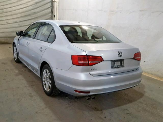 3VW1K7AJ3FM356105 - 2015 VOLKSWAGEN JETTA BASE SILVER photo 3