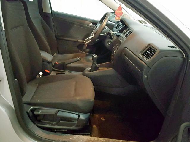 3VW1K7AJ3FM356105 - 2015 VOLKSWAGEN JETTA BASE SILVER photo 5