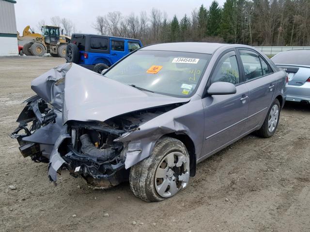 5NPET46C38H298290 - 2008 HYUNDAI SONATA GLS GRAY photo 2