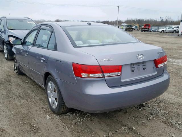 5NPET46C38H298290 - 2008 HYUNDAI SONATA GLS GRAY photo 3