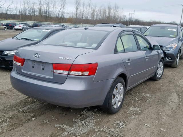 5NPET46C38H298290 - 2008 HYUNDAI SONATA GLS GRAY photo 4