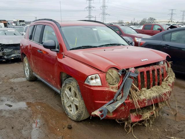 1J8FT47W67D204333 - 2007 JEEP COMPASS RED photo 1