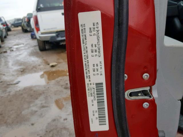 1J8FT47W67D204333 - 2007 JEEP COMPASS RED photo 10