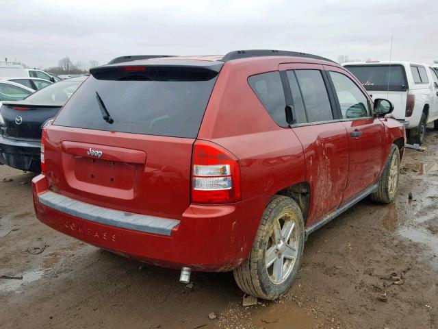 1J8FT47W67D204333 - 2007 JEEP COMPASS RED photo 4