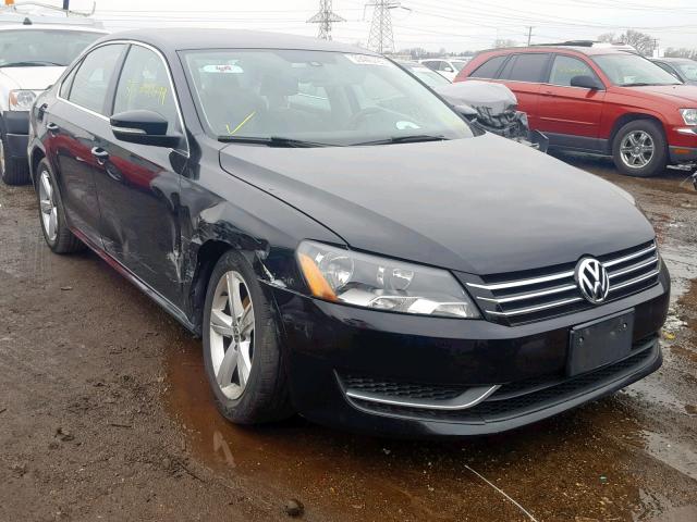 1VWBP7A34DC102246 - 2013 VOLKSWAGEN PASSAT SE BLACK photo 1