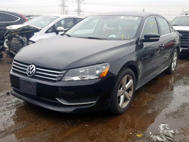 1VWBP7A34DC102246 - 2013 VOLKSWAGEN PASSAT SE BLACK photo 2