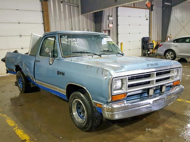 1B7HD14Y2JS696413 - 1988 DODGE D-SERIES D BLUE photo 1