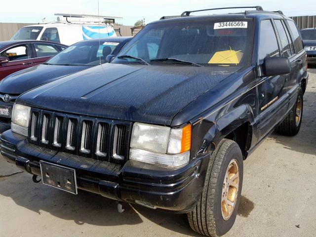 1J4GZ78Y4WC292681 - 1998 JEEP GRAND CHER BLACK photo 2