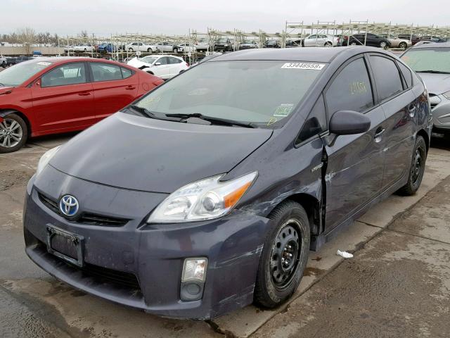 JTDKN3DU2A5087610 - 2010 TOYOTA PRIUS BLACK photo 2