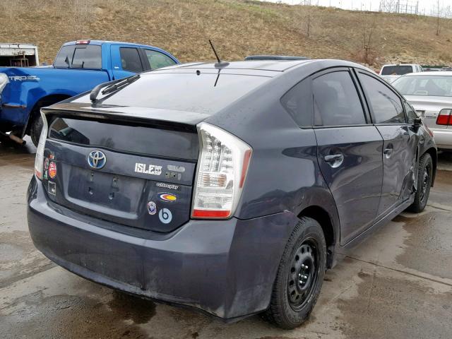 JTDKN3DU2A5087610 - 2010 TOYOTA PRIUS BLACK photo 4