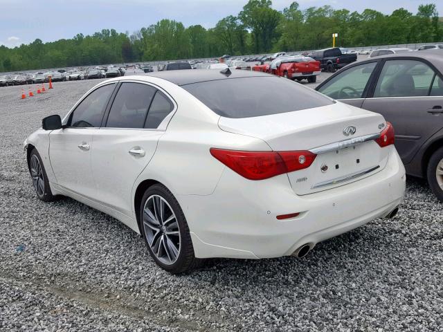 JN1BV7AR7EM689005 - 2014 INFINITI Q50 BASE WHITE photo 3