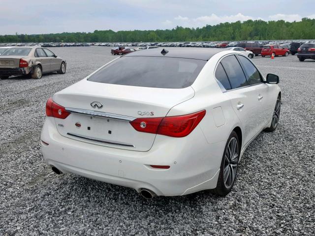 JN1BV7AR7EM689005 - 2014 INFINITI Q50 BASE WHITE photo 4