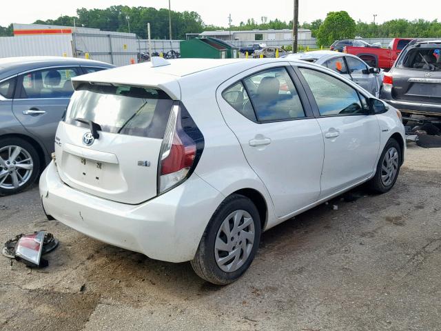 JTDKDTB31F1579573 - 2015 TOYOTA PRIUS C WHITE photo 4