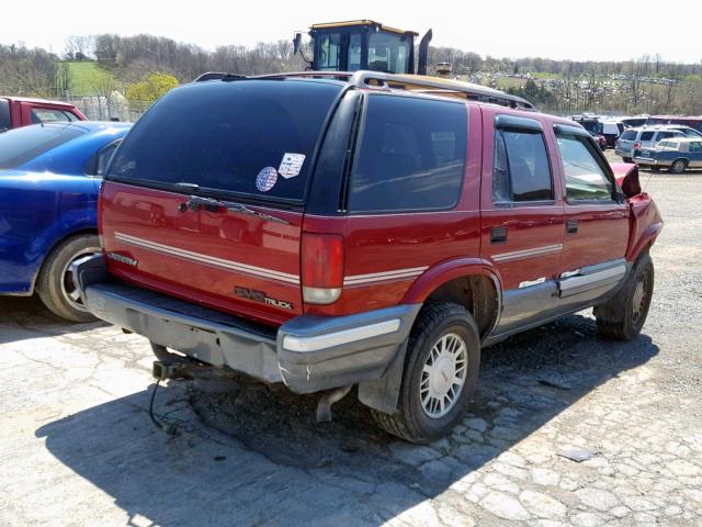 1GKDT13W0T2557969 - 1996 GMC JIMMY RED photo 4