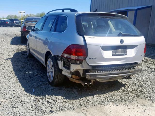 3VWPL7AJ0BM712995 - 2011 VOLKSWAGEN JETTA TDI SILVER photo 3