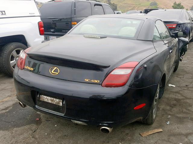 JTHFN48Y069003478 - 2006 LEXUS SC 430 BLACK photo 4