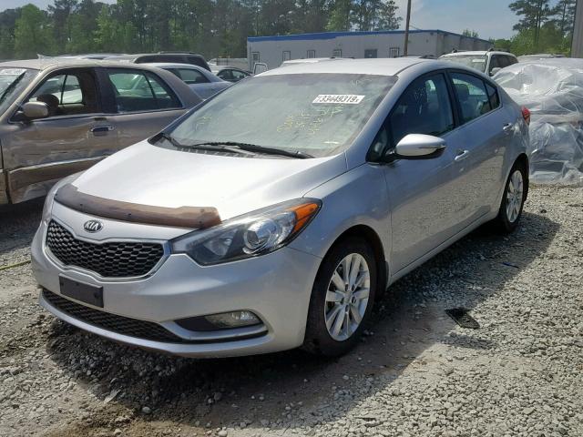 KNAFX4A85F5333319 - 2015 KIA FORTE EX SILVER photo 2