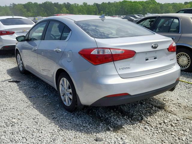 KNAFX4A85F5333319 - 2015 KIA FORTE EX SILVER photo 3