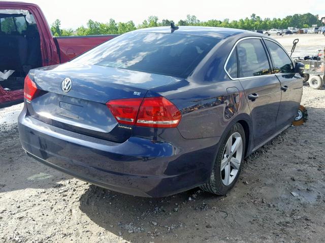 1VWBH7A33DC122453 - 2013 VOLKSWAGEN PASSAT SE BLUE photo 4