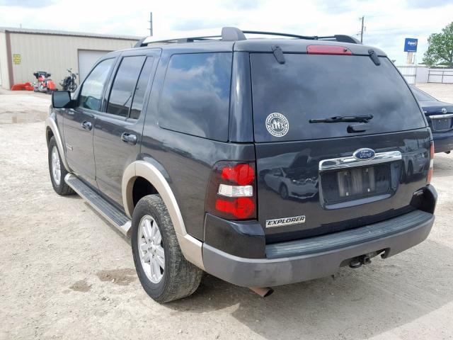 1FMEU64E07UA49393 - 2007 FORD EXPLORER E BLACK photo 3