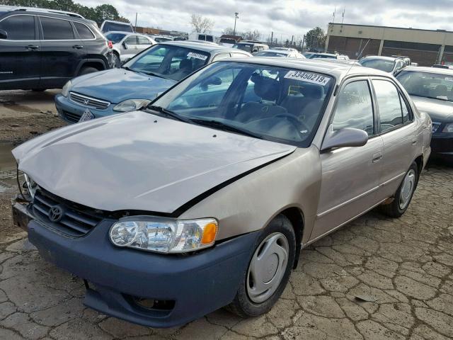 1NXBR12E12Z580640 - 2002 TOYOTA COROLLA CE TAN photo 2