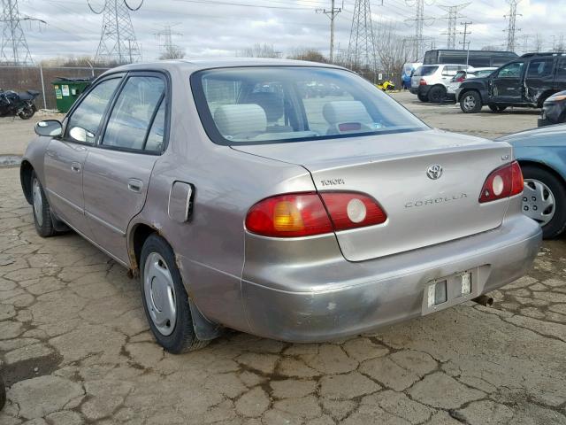 1NXBR12E12Z580640 - 2002 TOYOTA COROLLA CE TAN photo 3