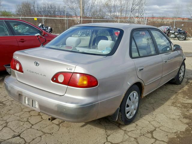 1NXBR12E12Z580640 - 2002 TOYOTA COROLLA CE TAN photo 4