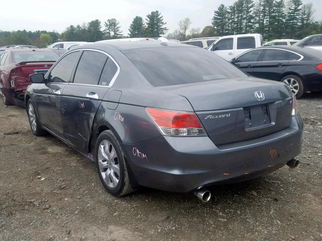 1HGCP36889A010923 - 2009 HONDA ACCORD EXL GRAY photo 3