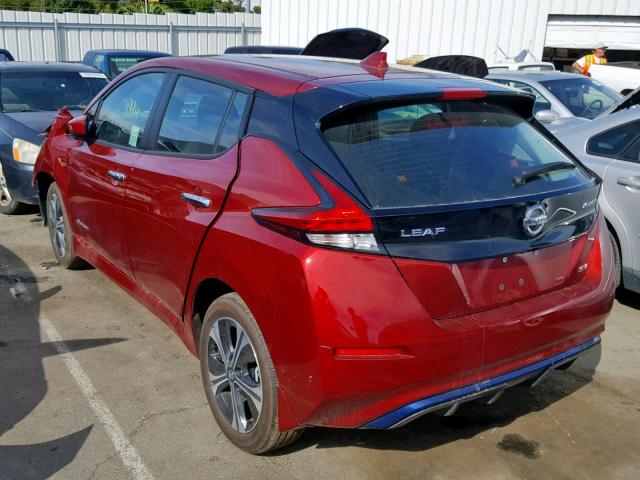 1N4AZ1CPXJC312129 - 2018 NISSAN LEAF S RED photo 3