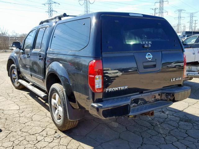 1N6AD07W66C415444 - 2006 NISSAN FRONTIER C BLACK photo 3