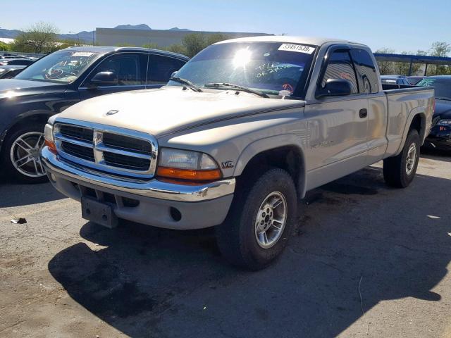 1B7GG22N8YS534605 - 2000 DODGE DAKOTA GRAY photo 2