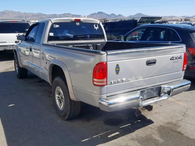 1B7GG22N8YS534605 - 2000 DODGE DAKOTA GRAY photo 3