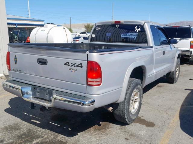 1B7GG22N8YS534605 - 2000 DODGE DAKOTA GRAY photo 4