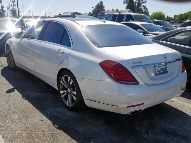 WDDUG8CB5FA100368 - 2015 MERCEDES-BENZ S 550 WHITE photo 3