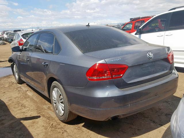 1VWAH7A3XEC007507 - 2014 VOLKSWAGEN PASSAT S GRAY photo 3