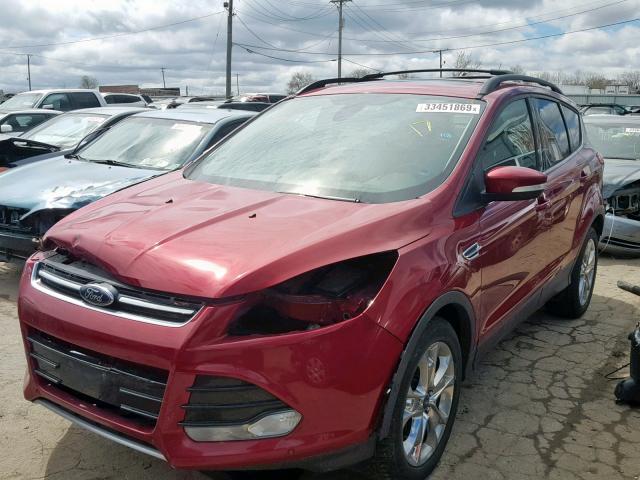 1FMCU0HX6DUA77243 - 2013 FORD ESCAPE SEL RED photo 2