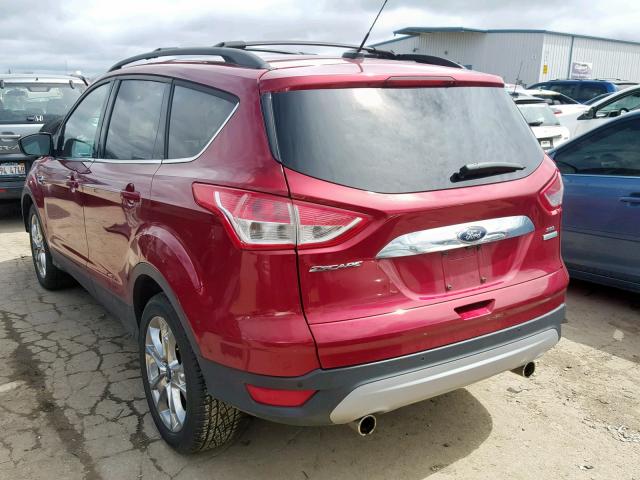 1FMCU0HX6DUA77243 - 2013 FORD ESCAPE SEL RED photo 3