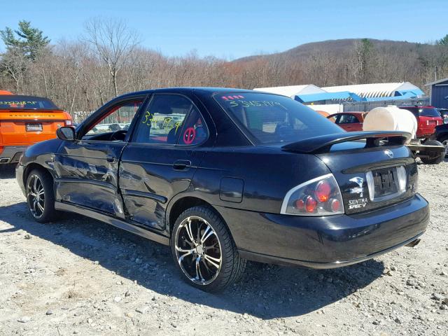 3N1AB51D63L716635 - 2003 NISSAN SENTRA SE- BLACK photo 3