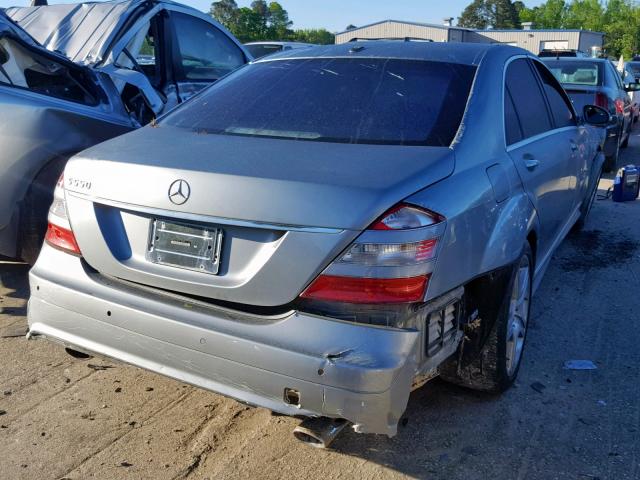 WDDNG71X97A109010 - 2007 MERCEDES-BENZ S 550 SILVER photo 4