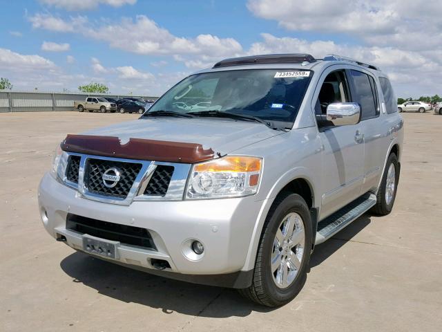 5N1BA0ND6AN607697 - 2010 NISSAN ARMADA SE SILVER photo 2