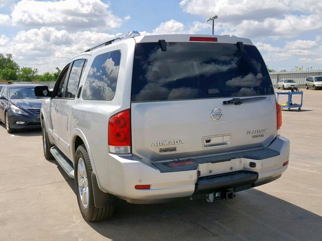 5N1BA0ND6AN607697 - 2010 NISSAN ARMADA SE SILVER photo 3