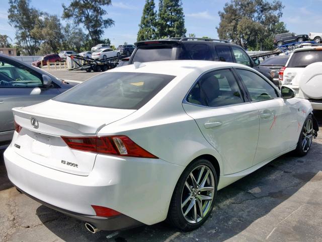 JTHBA1D2XG5022378 - 2016 LEXUS IS 200T WHITE photo 4