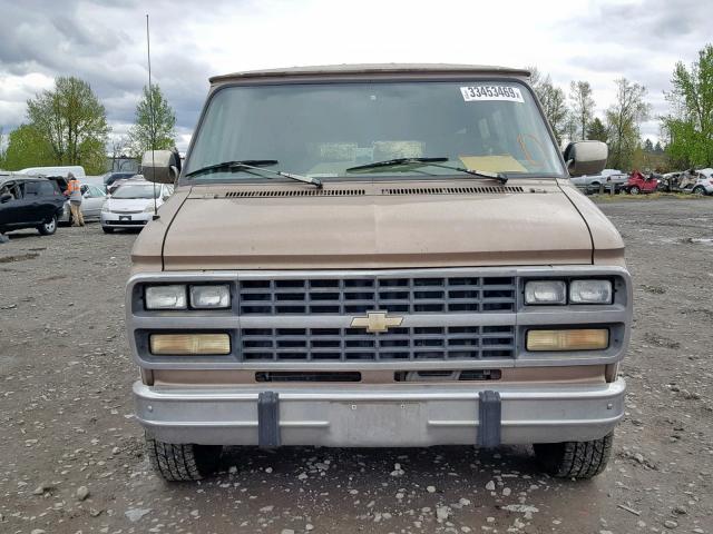 1GNEG25K6SF220631 - 1995 CHEVROLET G20 G20 BROWN photo 9