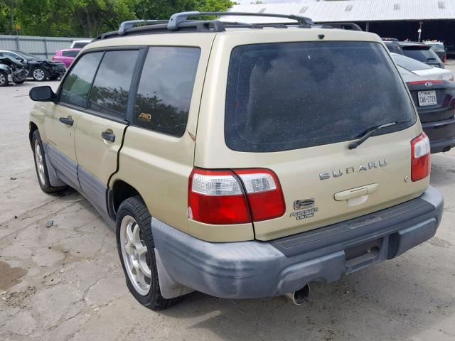 JF1SF63591H722688 - 2001 SUBARU FORESTER L YELLOW photo 3