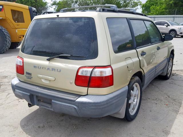 JF1SF63591H722688 - 2001 SUBARU FORESTER L YELLOW photo 4